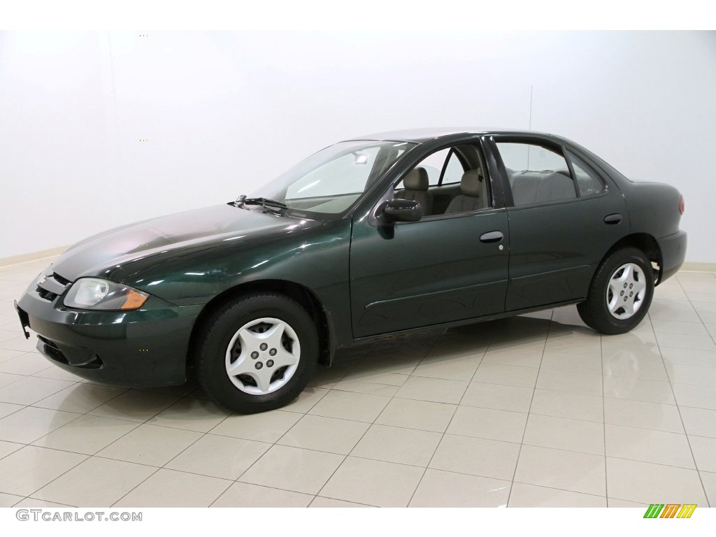 2004 Cavalier Sedan - Dark Green Metallic / Neutral photo #3