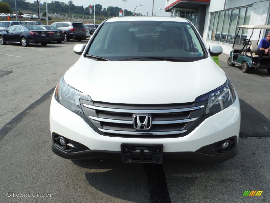 2013 CR-V EX AWD - White Diamond Pearl / Beige photo #4