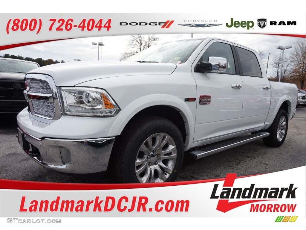 2016 1500 Laramie Longhorn Crew Cab 4x4 - Bright White / Canyon Brown/Light Frost Beige photo #1