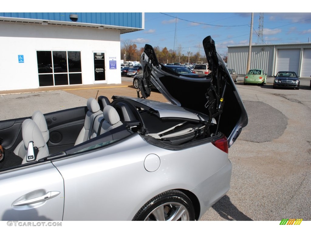 2012 IS 250 C Convertible - Tungsten Silver Pearl / Light Gray photo #21