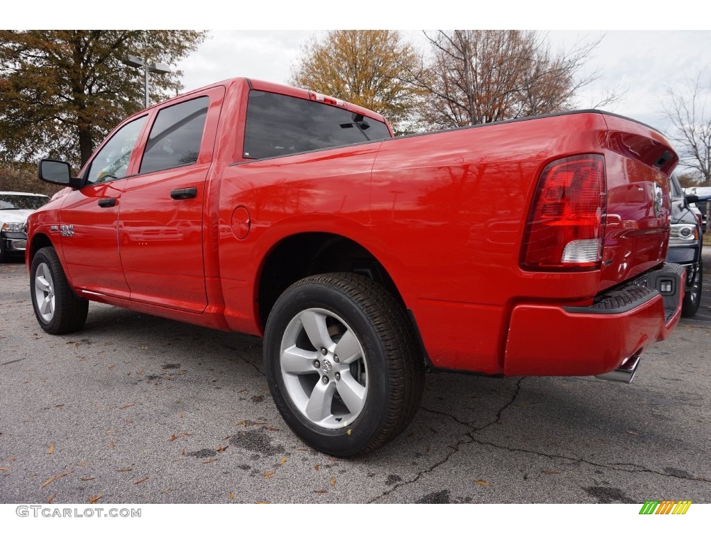2016 1500 Express Crew Cab 4x4 - Flame Red / Black/Diesel Gray photo #2
