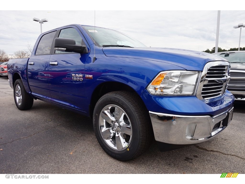 Blue Streak Pearl 2016 Ram 1500 Big Horn Crew Cab Exterior Photo #109110607