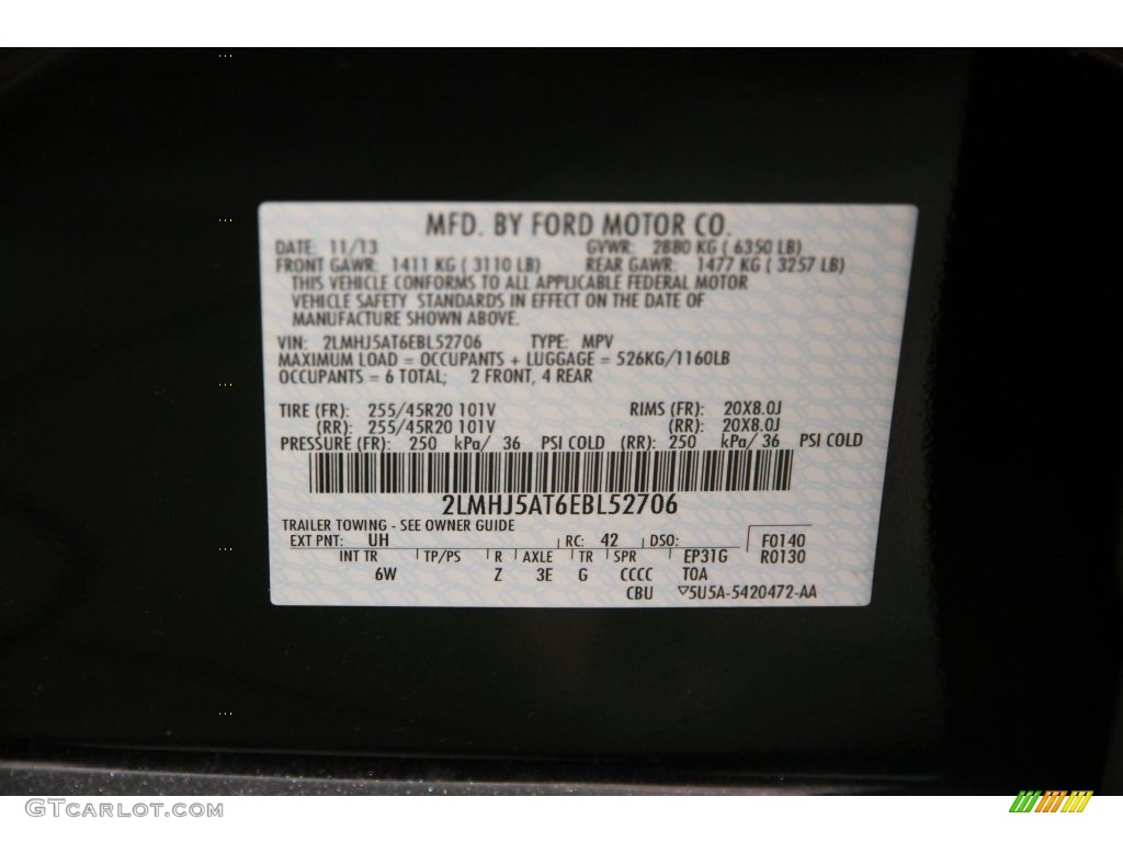 2014 MKT EcoBoost AWD - Tuxedo Black / Charcoal Black photo #21