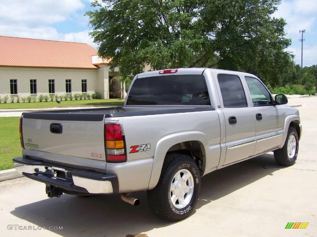 2005 Sierra 1500 SLT Crew Cab 4x4 - Silver Birch Metallic / Pewter photo #3