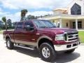 2005 Dark Toreador Red Metallic Ford F250 Super Duty Lariat FX4 Crew Cab 4x4  photo #1