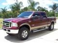 2005 Dark Toreador Red Metallic Ford F250 Super Duty Lariat FX4 Crew Cab 4x4  photo #7