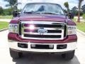 2005 Dark Toreador Red Metallic Ford F250 Super Duty Lariat FX4 Crew Cab 4x4  photo #8