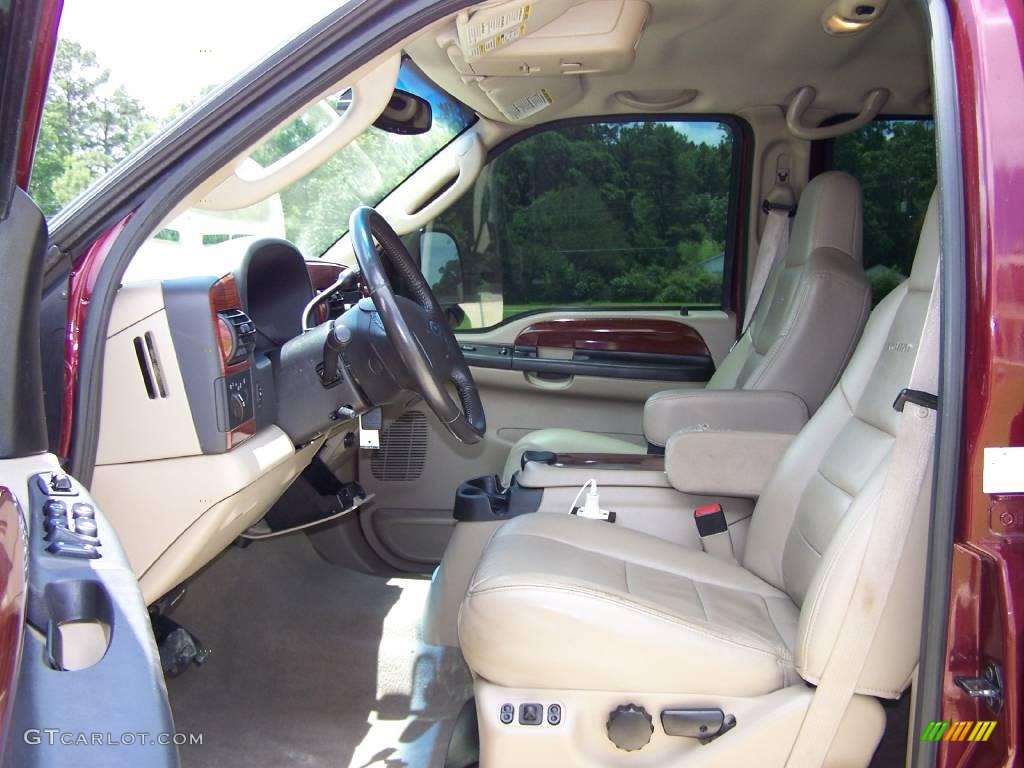 2005 F250 Super Duty Lariat FX4 Crew Cab 4x4 - Dark Toreador Red Metallic / Tan photo #9