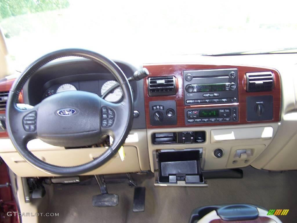 2005 F250 Super Duty Lariat FX4 Crew Cab 4x4 - Dark Toreador Red Metallic / Tan photo #11