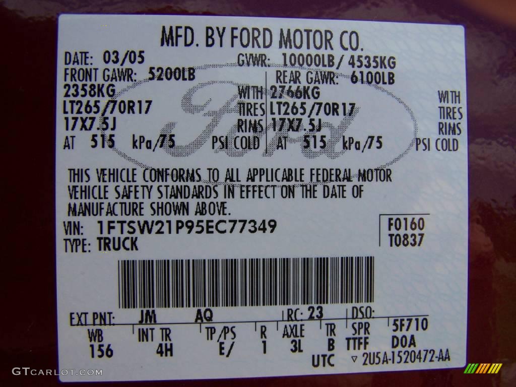 2005 F250 Super Duty Lariat FX4 Crew Cab 4x4 - Dark Toreador Red Metallic / Tan photo #13