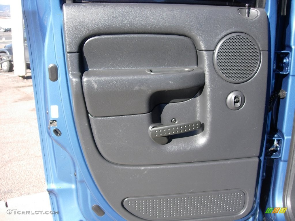 2003 Ram 2500 SLT Quad Cab 4x4 - Atlantic Blue Pearl / Taupe photo #13