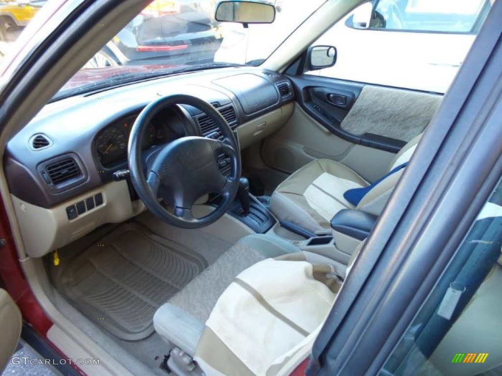 1999 Forester L - Canyon Red Pearl / Beige photo #4