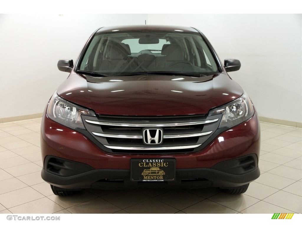 2014 CR-V LX AWD - Basque Red Pearl II / Gray photo #2