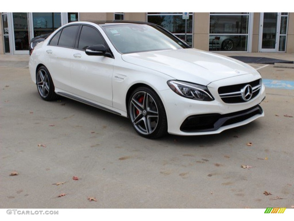 2015 C 63 AMG Coupe - Polar White / designo Porcelain/Black photo #1