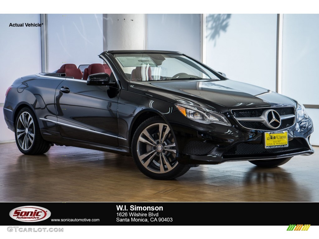2016 E 400 Cabriolet - Black / Red/Black photo #1