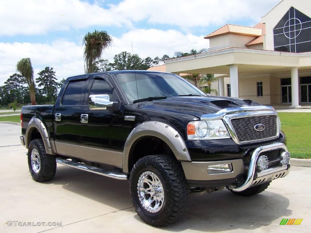 2004 F150 Lariat SuperCrew 4x4 - Black / Tan photo #1