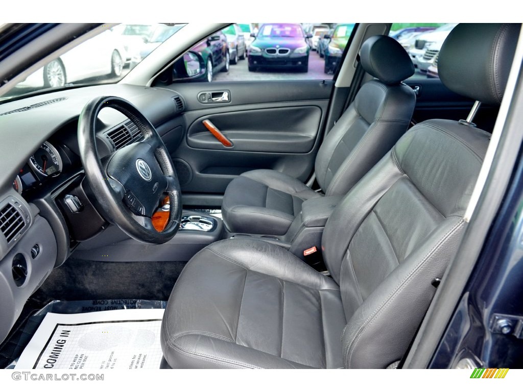 2005 Passat GLX Sedan - Blue Graphite Metallic / Grey photo #42