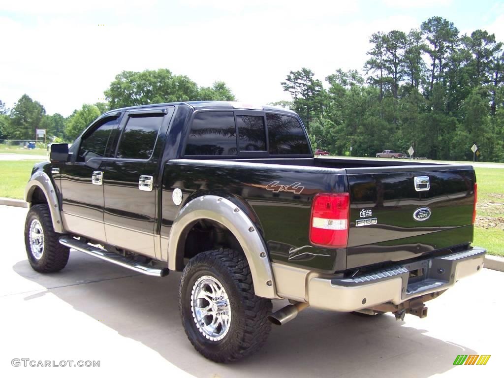 2004 F150 Lariat SuperCrew 4x4 - Black / Tan photo #5