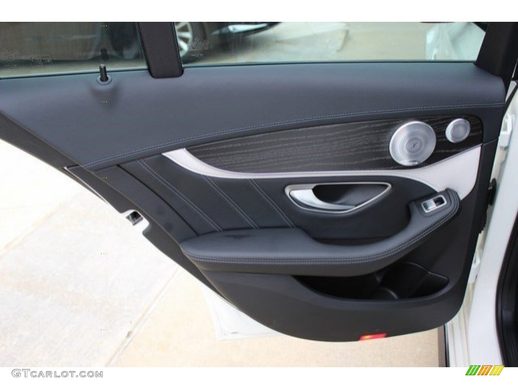 2015 Mercedes-Benz C 63 AMG Coupe designo Porcelain/Black Door Panel Photo #109134612