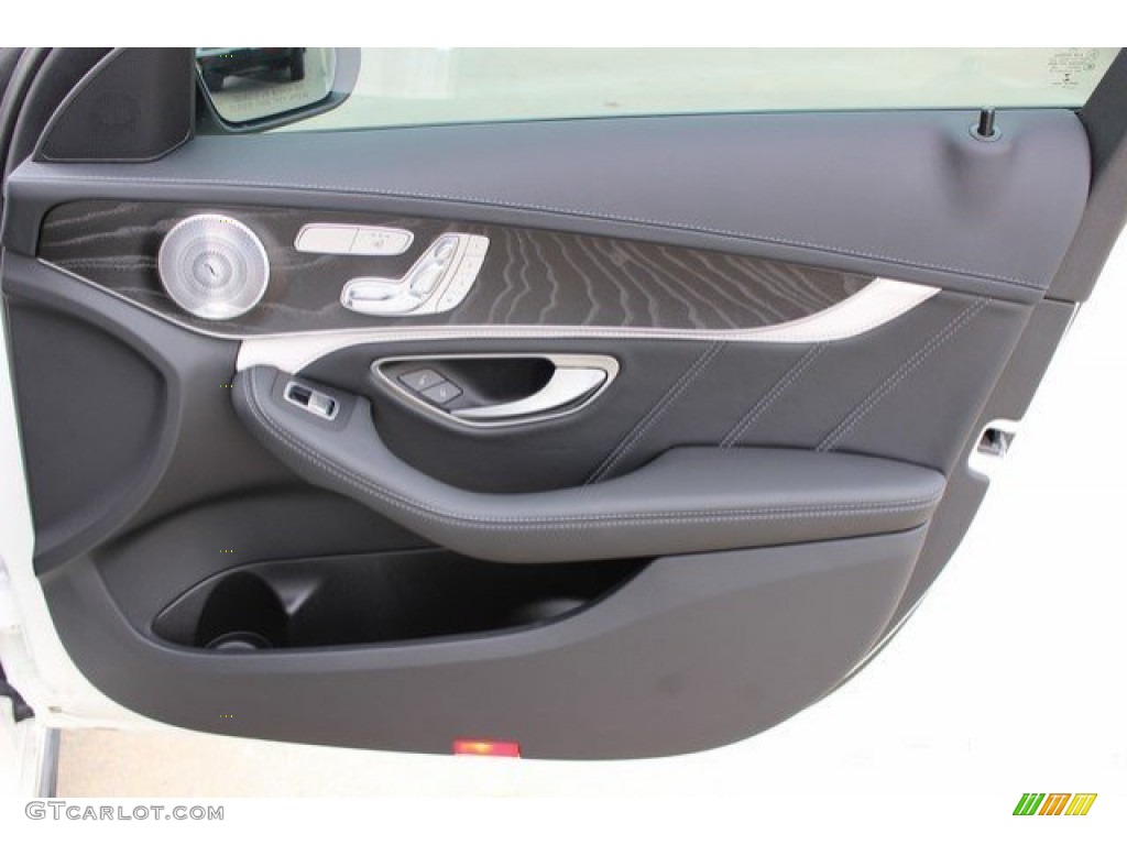 2015 Mercedes-Benz C 63 AMG Coupe designo Porcelain/Black Door Panel Photo #109134648