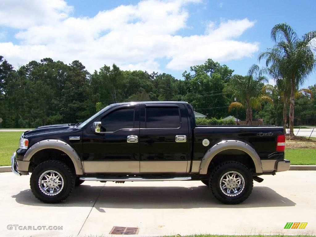 2004 F150 Lariat SuperCrew 4x4 - Black / Tan photo #6
