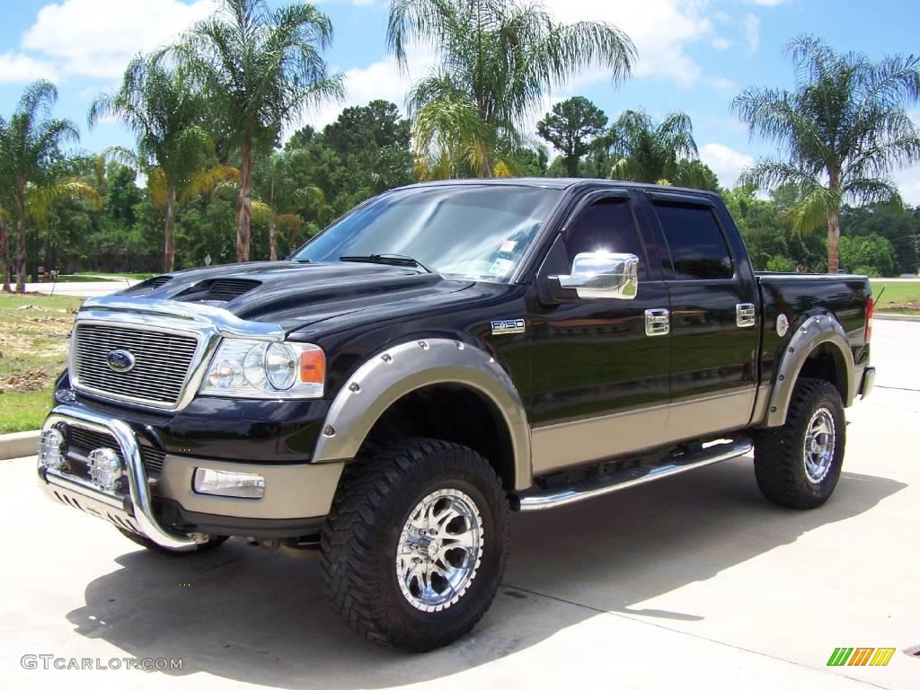 2004 F150 Lariat SuperCrew 4x4 - Black / Tan photo #7