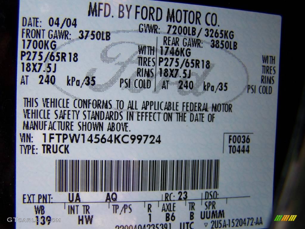 2004 F150 Lariat SuperCrew 4x4 - Black / Tan photo #13