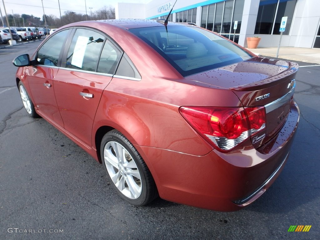 2012 Cruze LTZ - Autumn Red Metallic / Cocoa/Light Neutral photo #3