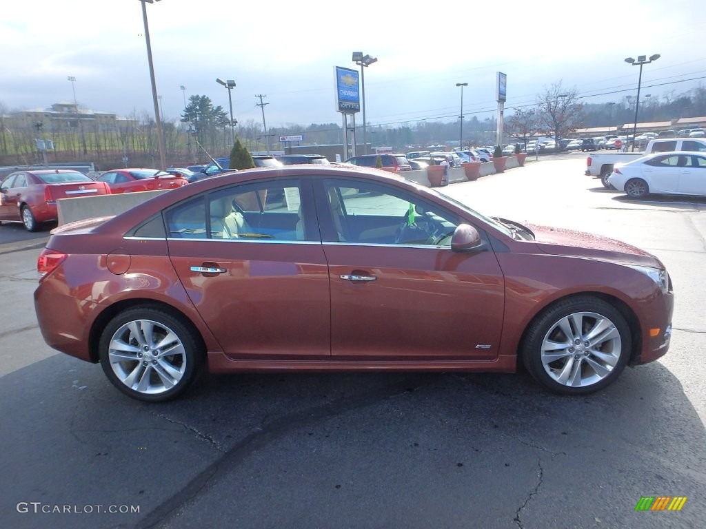 2012 Cruze LTZ - Autumn Red Metallic / Cocoa/Light Neutral photo #6