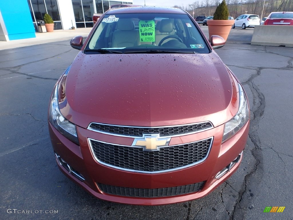 2012 Cruze LTZ - Autumn Red Metallic / Cocoa/Light Neutral photo #8