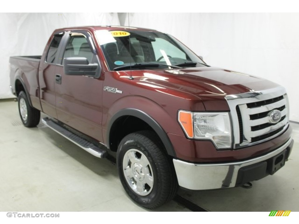 2010 F150 XLT SuperCab 4x4 - Royal Red Metallic / Medium Stone photo #1