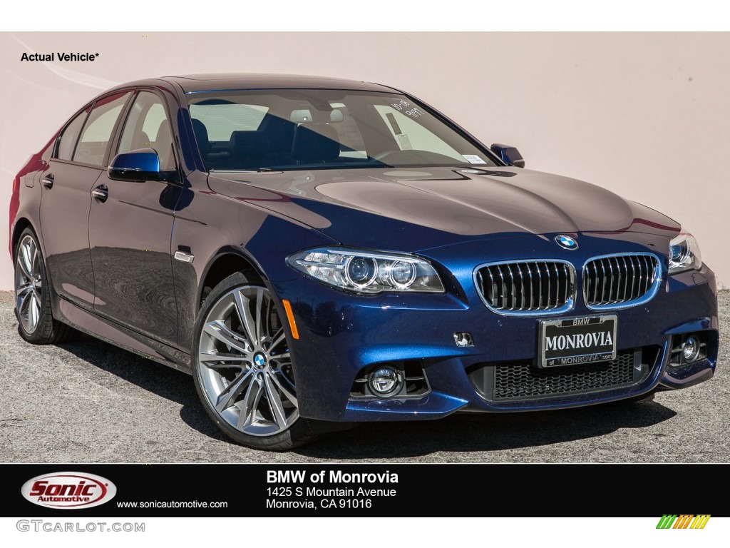 2016 5 Series 528i Sedan - Mediterranean Blue Metallic / Black photo #1