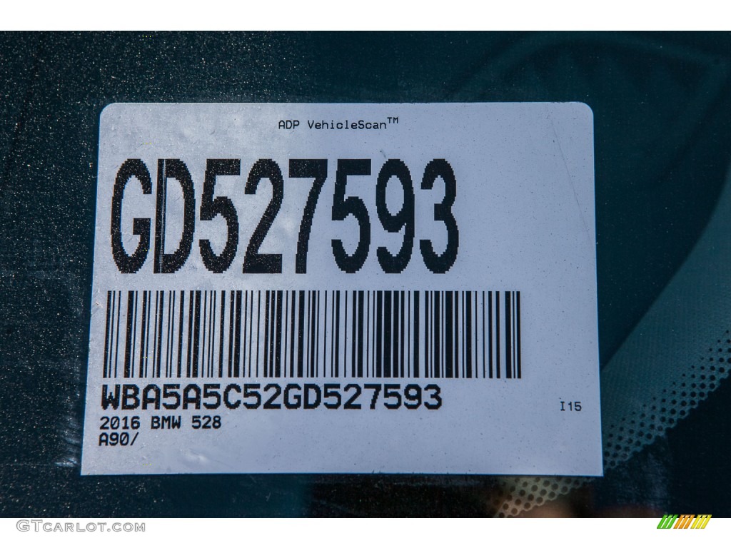 2016 5 Series 528i Sedan - Dark Graphite Metallic / Black photo #7
