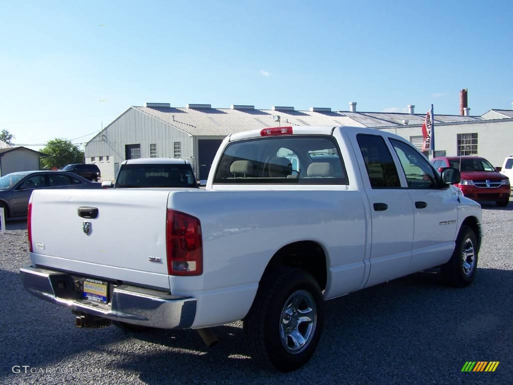 2005 Ram 1500 SLT Quad Cab - Bright White / Taupe photo #3