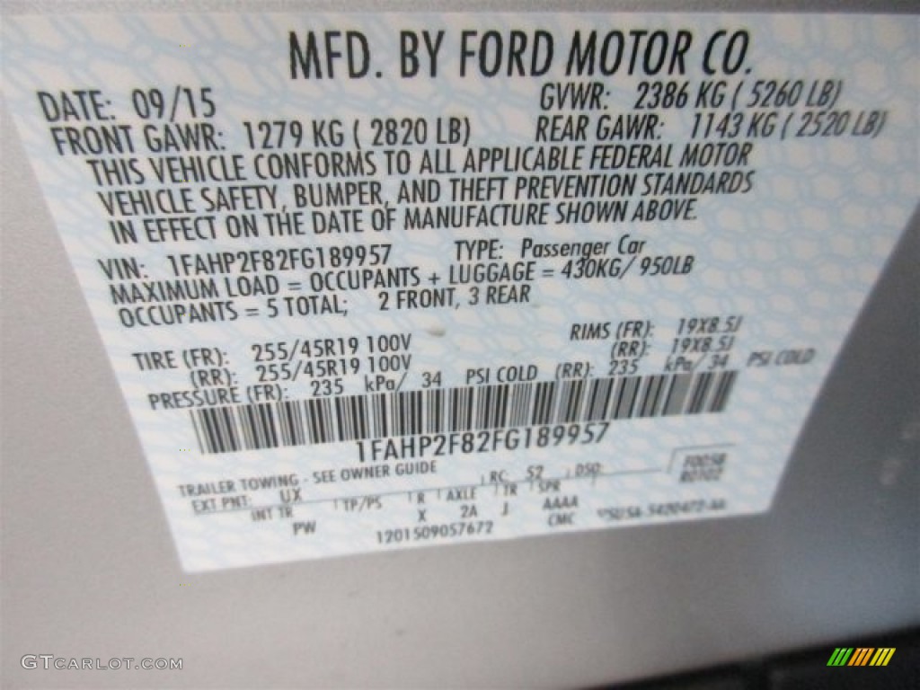 2015 Taurus Limited - Ingot Silver Metallic / Charcoal Black photo #15