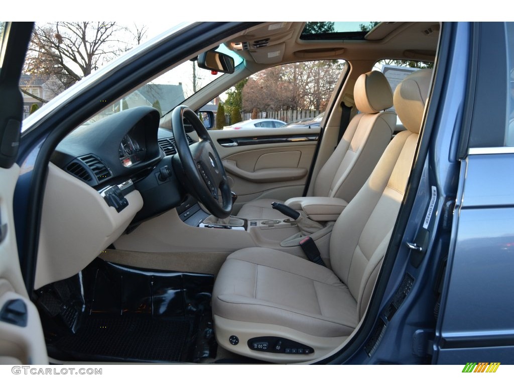 2003 3 Series 330i Sedan - Steel Blue Metallic / Sand photo #10