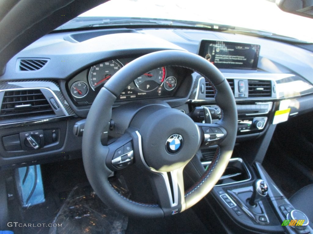 2016 BMW M3 Sedan Black Steering Wheel Photo #109154680