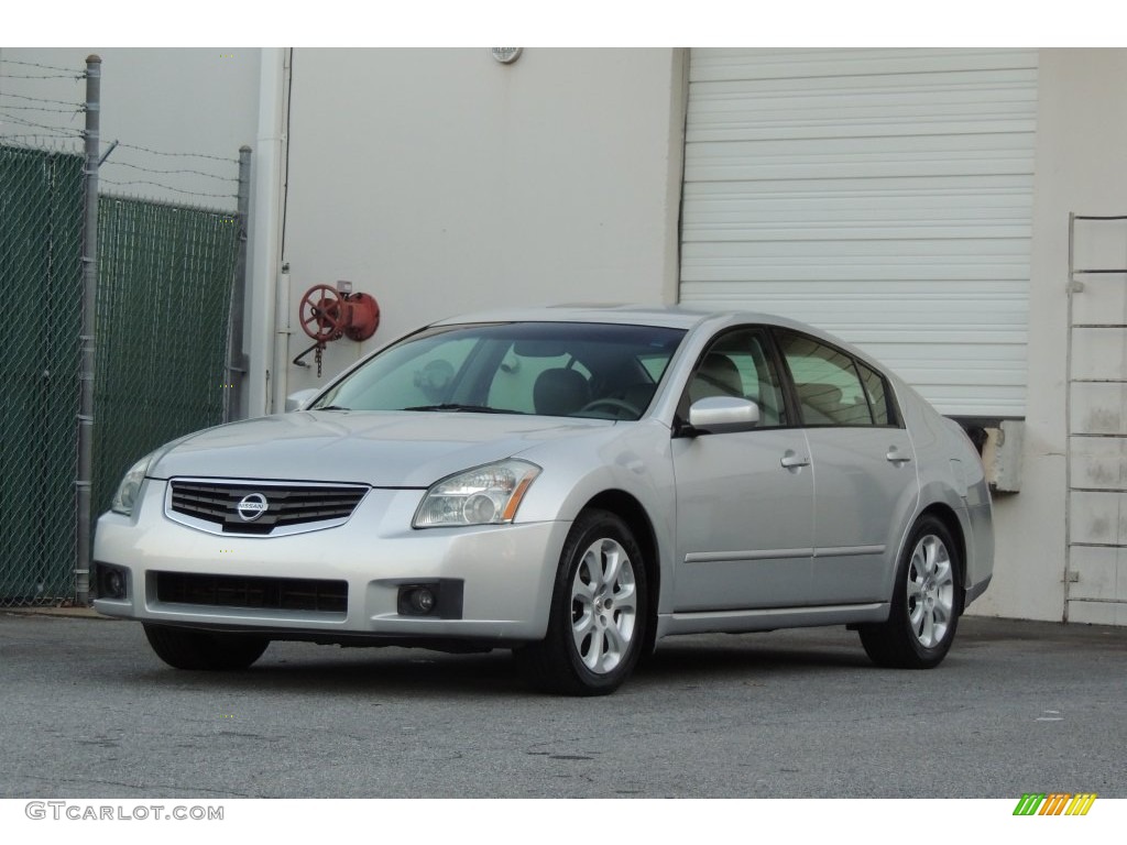 2007 Maxima 3.5 SL - Radiant Silver Metallic / Cafe Latte photo #4