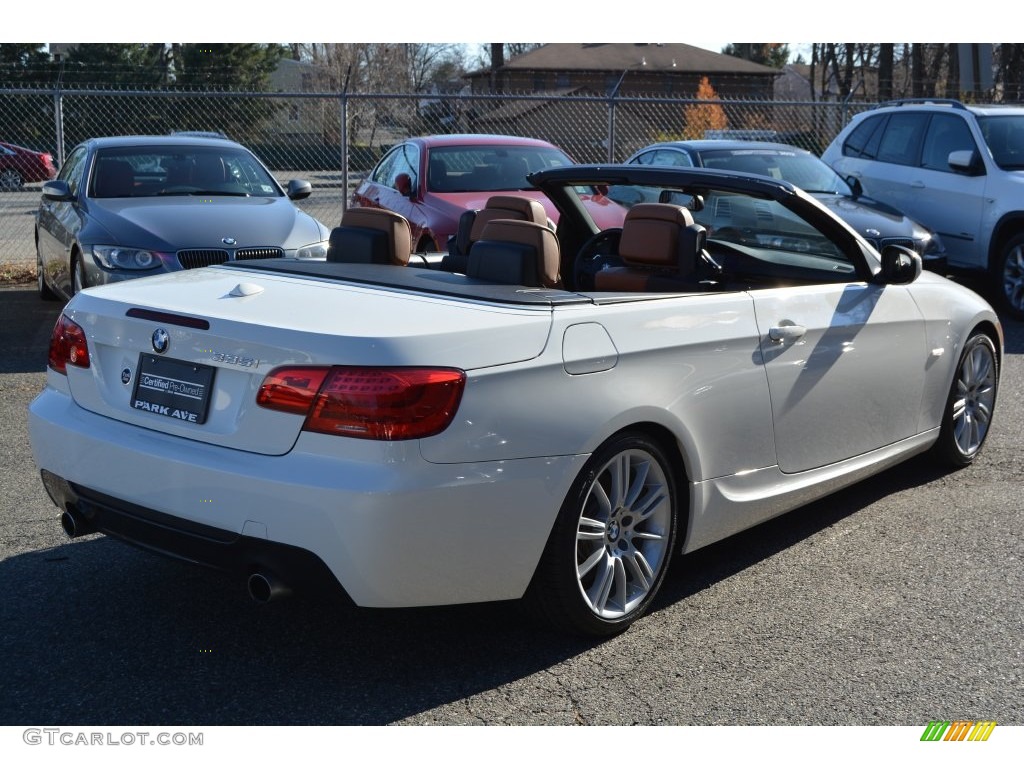 2013 3 Series 335i Convertible - Alpine White / Saddle Brown photo #4