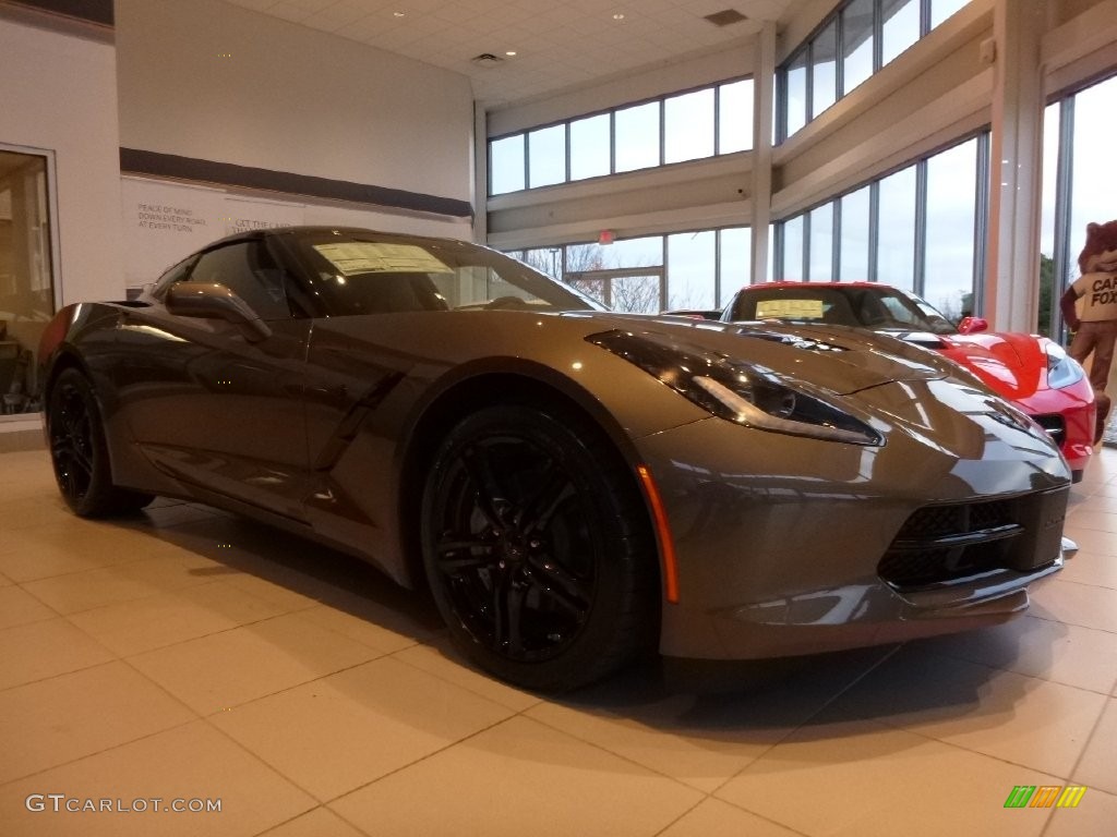 2016 Corvette Stingray Coupe - Shark Gray Metallic / Jet Black photo #1