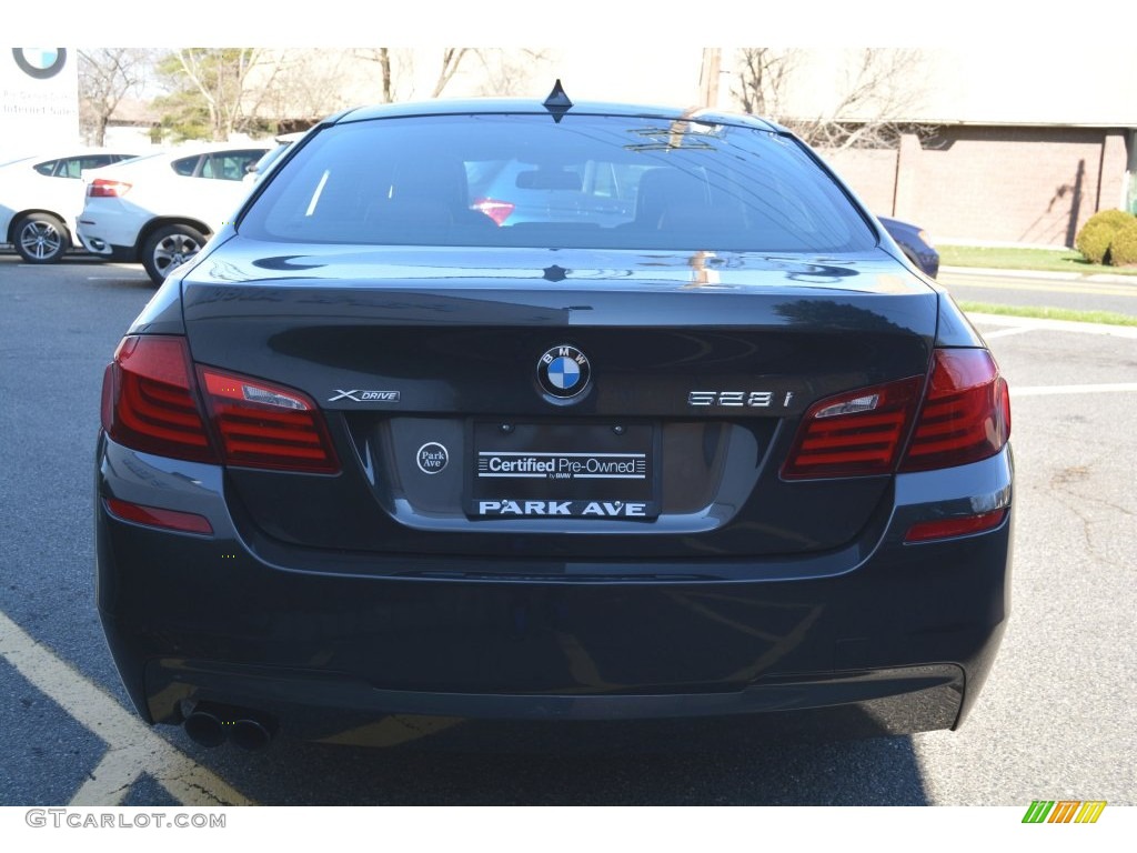 2013 5 Series 528i xDrive Sedan - Dark Graphite Metallic II / Cinnamon Brown photo #4