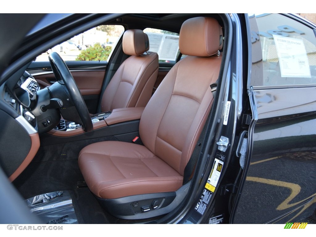 2013 5 Series 528i xDrive Sedan - Dark Graphite Metallic II / Cinnamon Brown photo #12