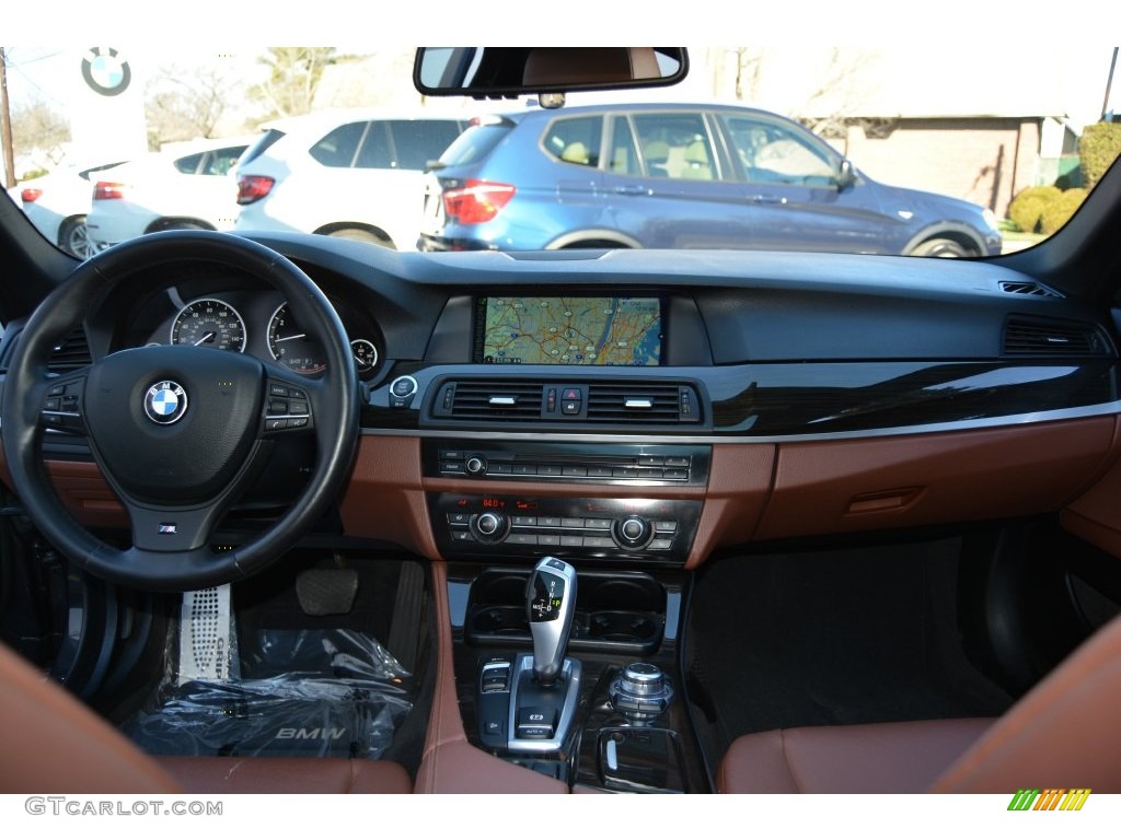 2013 5 Series 528i xDrive Sedan - Dark Graphite Metallic II / Cinnamon Brown photo #14