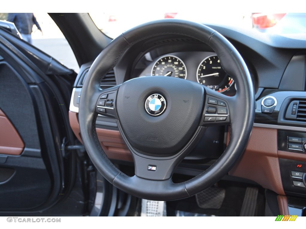 2013 5 Series 528i xDrive Sedan - Dark Graphite Metallic II / Cinnamon Brown photo #17