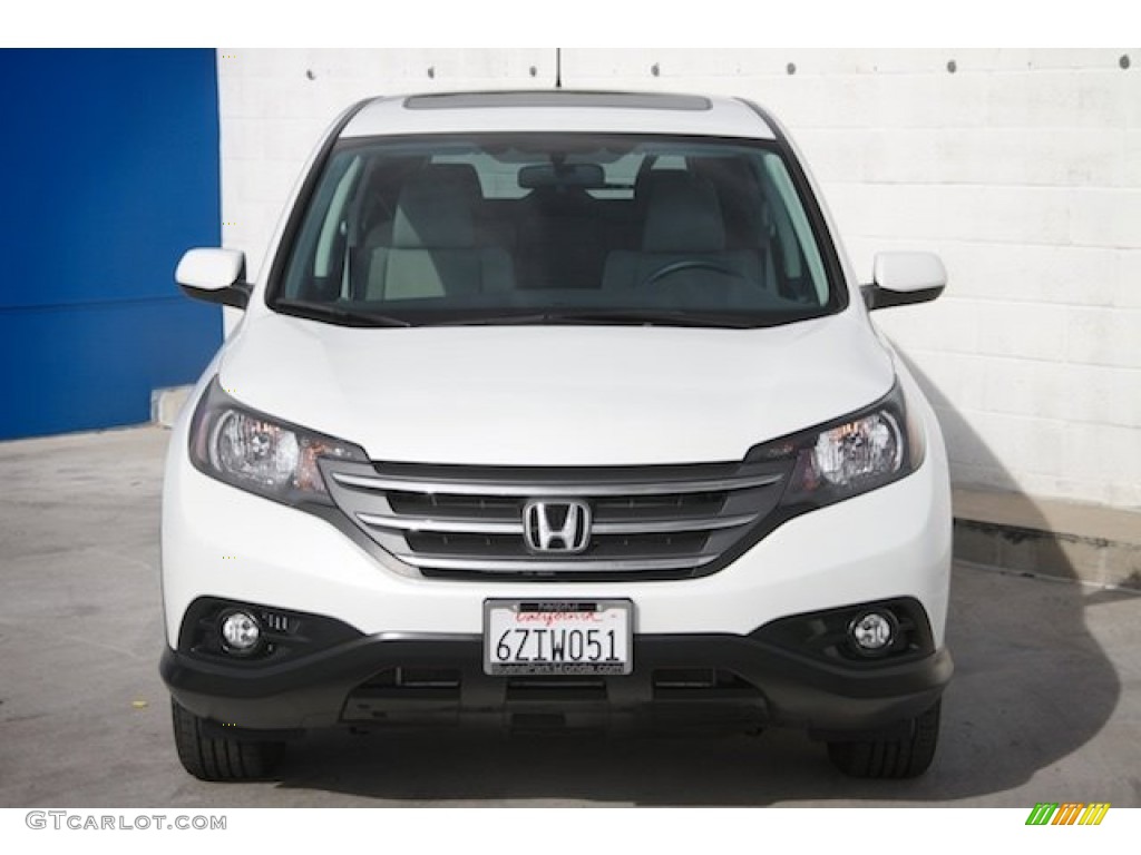 2013 CR-V EX - White Diamond Pearl / Beige photo #7
