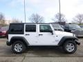 2016 Bright White Jeep Wrangler Unlimited Sport 4x4  photo #7