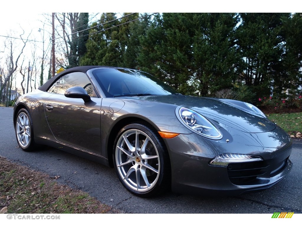 2013 911 Carrera Cabriolet - Agate Grey Metallic / Black photo #8