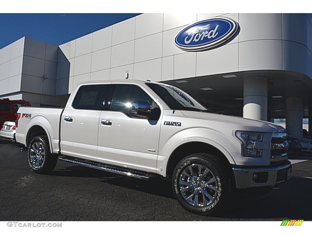 2016 F150 Lariat SuperCrew 4x4 - White Platinum / Medium Light Camel photo #1