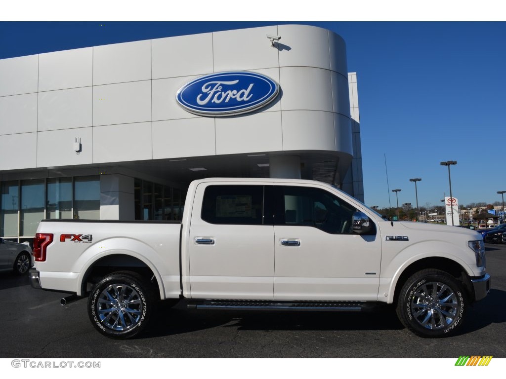 White Platinum 2016 Ford F150 Lariat SuperCrew 4x4 Exterior Photo #109173517