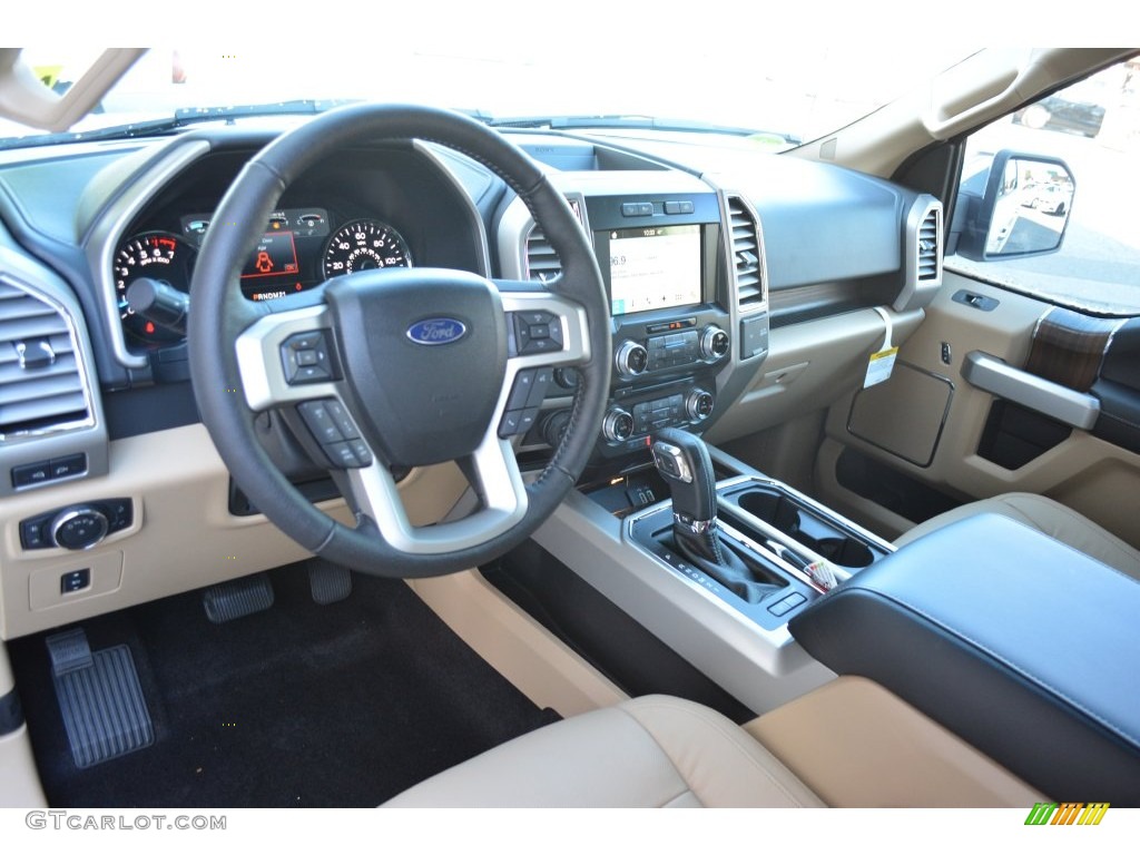 Medium Light Camel Interior 2016 Ford F150 Lariat SuperCrew 4x4 Photo #109173658